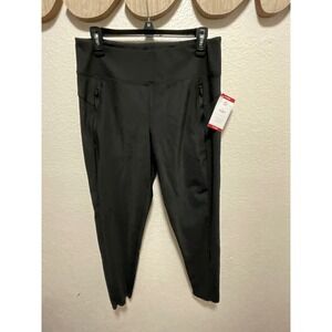 Members Mark Womens Black City Pants XL Full Length Zip Pockets Athletic